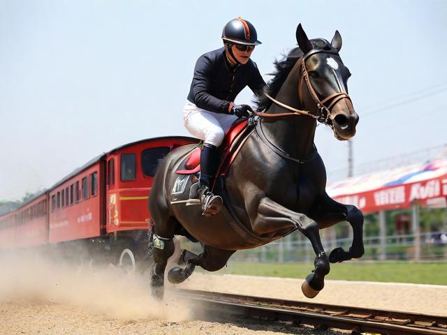 九游体育网站_ 传奇骑手列车表演，骑术展示精彩纷呈